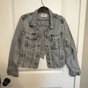 KanCan Light Blue Distressed Jean Jacket